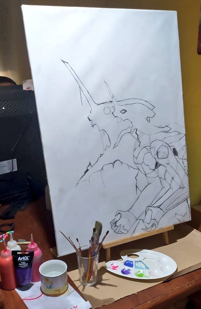 shesoniademon's tweet photo. Oye que acabo de caer en que no suelo subir aquí mis obras de arte...
#EVA 01 #WIP #evangelion https://t.co/wOEwrUwhMz