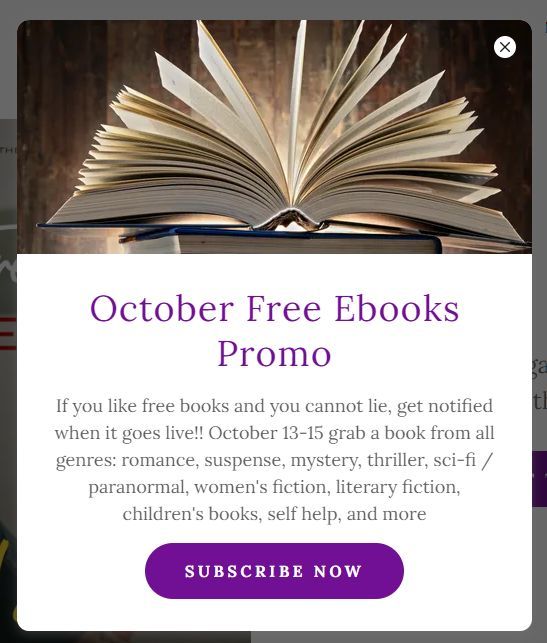 If you like free books and you cannot lie, get notified when it goes live!! 
October 13-15 grab a book from all genres: romance, suspense, mystery, thriller, sci-fi / paranormal, women's fiction, literary fiction, children's books, self help, and more!
bit.ly/46y3jEU
