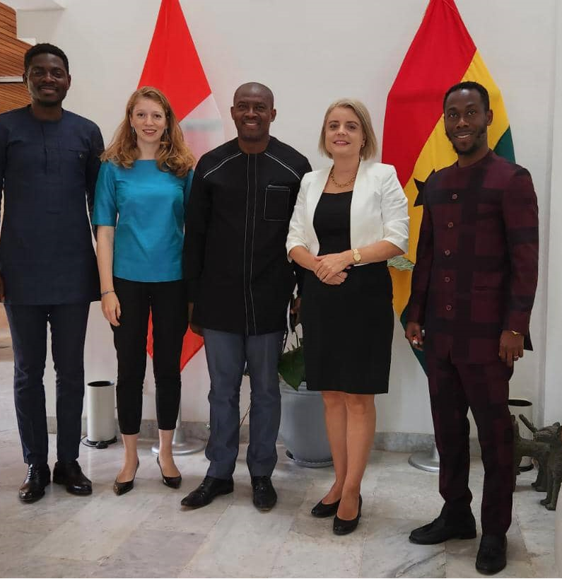 SwissEmbAccra's tweet photo. We just had a fruitful exchange with @PosFoundation and @CCPR_Centre @AndreAfanoul, thank you for your inspiring work! Switzerland is committed to our shared and universal human rights – at home in Geneva, in Ghana, Togo &amp; Benin and the rest of the word. 🌍 #HumanRights https://t.co/B2QJtwbBVi