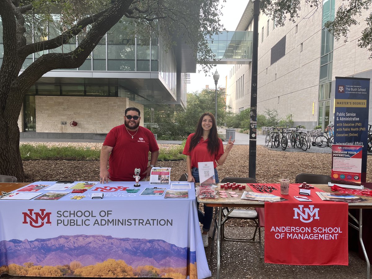 UNM SPA (@unmspa) on Twitter photo Wrapped up a great Texas recruitment trip! <a href="/UNM/">Univ. of New Mexico</a> School of Public Administration attended the following graduate fairs:
QS Top Universities- University of Houston
Graduate Fair- University of Texas at Austin
Non-Profit, Government, and Public Service Fair- St. Edwards University Wrapped up a great Texas recruitment trip! <a href="/UNM/">Univ. of New Mexico</a> School of Public Administration attended the following graduate fairs:
QS Top Universities- University of Houston
Graduate Fair- University of Texas at Austin
Non-Profit, Government, and Public Service Fair- St. Edwards University