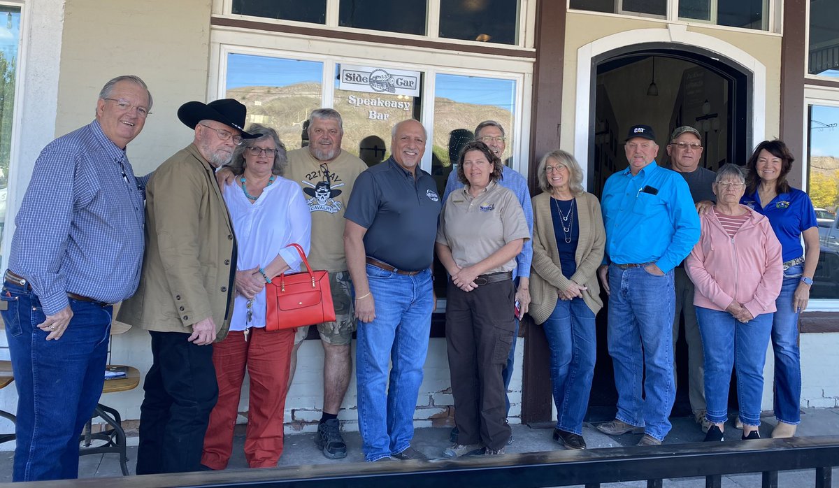 NVTourism's tweet photo. Lt. Governor, @StavrosAnthony is on a #NevadaRoadTrip this week along the Great Basin Hwy. Thank you to our partners @PonyExpressNV, @LincolnNV, @NVStateParks, and @GemPioche for coordinating all of the great stops along the way for day 1! @NevadaLtGov #NVToursim #TravelNevada https://t.co/EXJkey7PVp