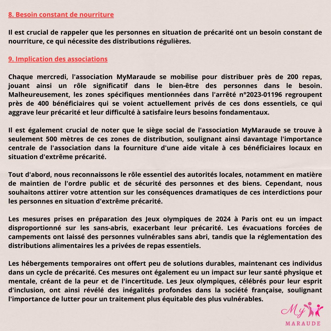 MyMaraude's tweet photo. COMMUNIQUÉ MY MARAUDE face à la décision préfectorale concernant l'interdiction des distributions alimentaires 
#ArrêtéDeLaHonte https://t.co/hIpBa0zNsk