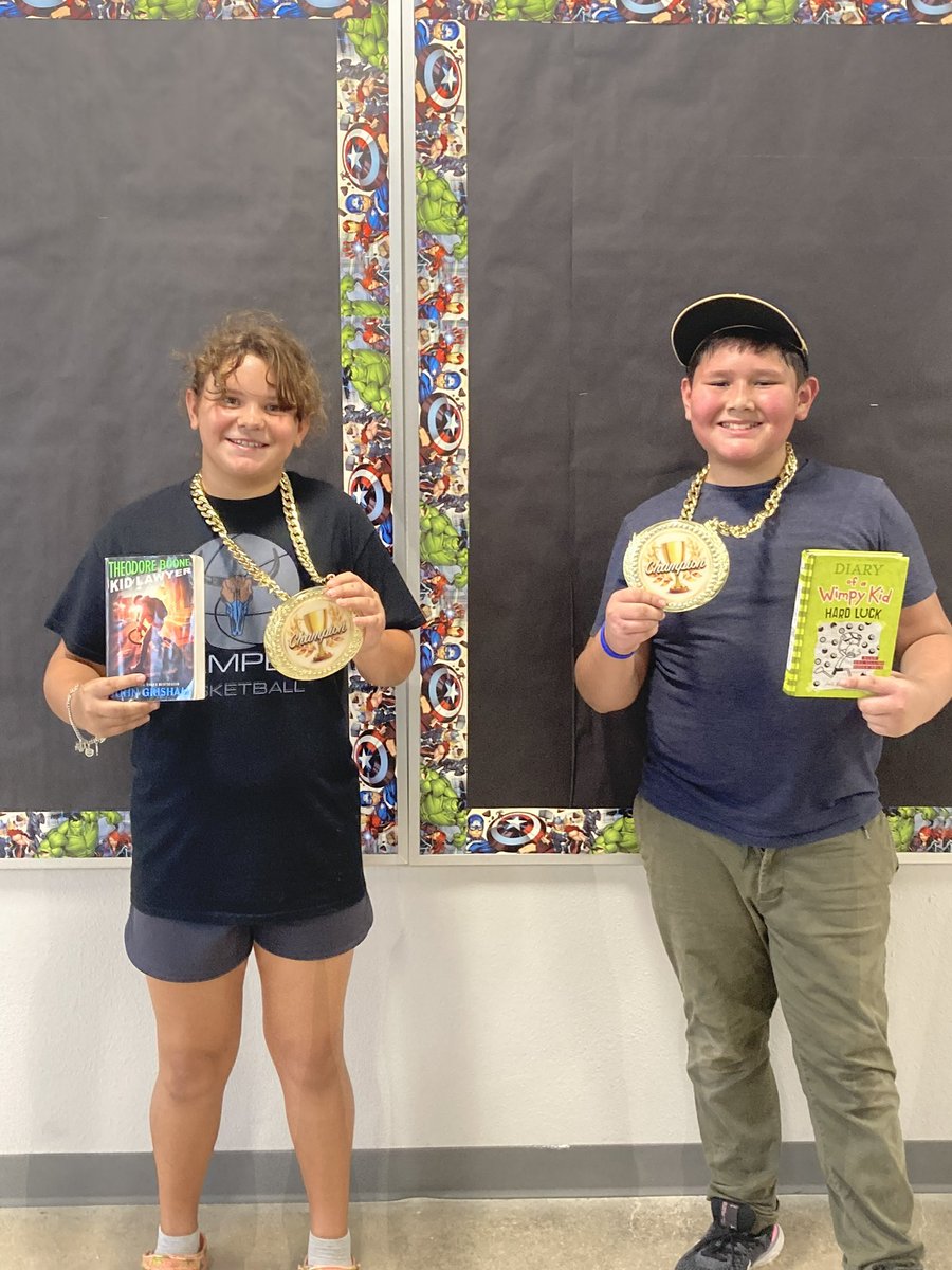 PG_Rising's tweet photo. Mr. Morales is spotlighting two of his 5th grade students today for their academic reading performance! Way to soar Mackenzie and Quinn! ♥️📚 https://t.co/yaHtsD4Ddy