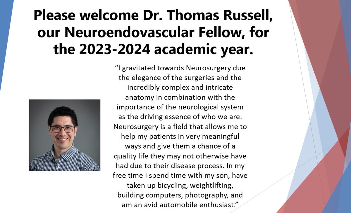 uw_neurosurgery's tweet photo. Please give a warm welcome to Dr. Thomas Russell, our Neuroendovascular Fellow. #uwhealth #uwmadison #surgicallearning #neurosurgeryfellowship #uwhealthneuro https://t.co/vgBggOxfOD