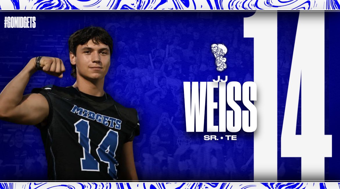 FCHS77Athletics's tweet photo. Congrats on a great career to @FburgFootball senior tight end JJ Weiss! #GoMidgets #RollMidg https://t.co/TjvOaJM1KU