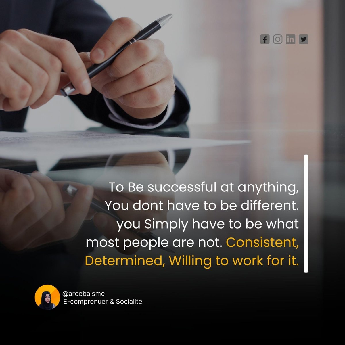 Success is not about being different, it's about being exceptional. 🚀 Consistency, determination, and hard work set you apart. #SuccessMindset #Determination #ConsistencyWins #HardWorkPaysOff #AchieveExcellence