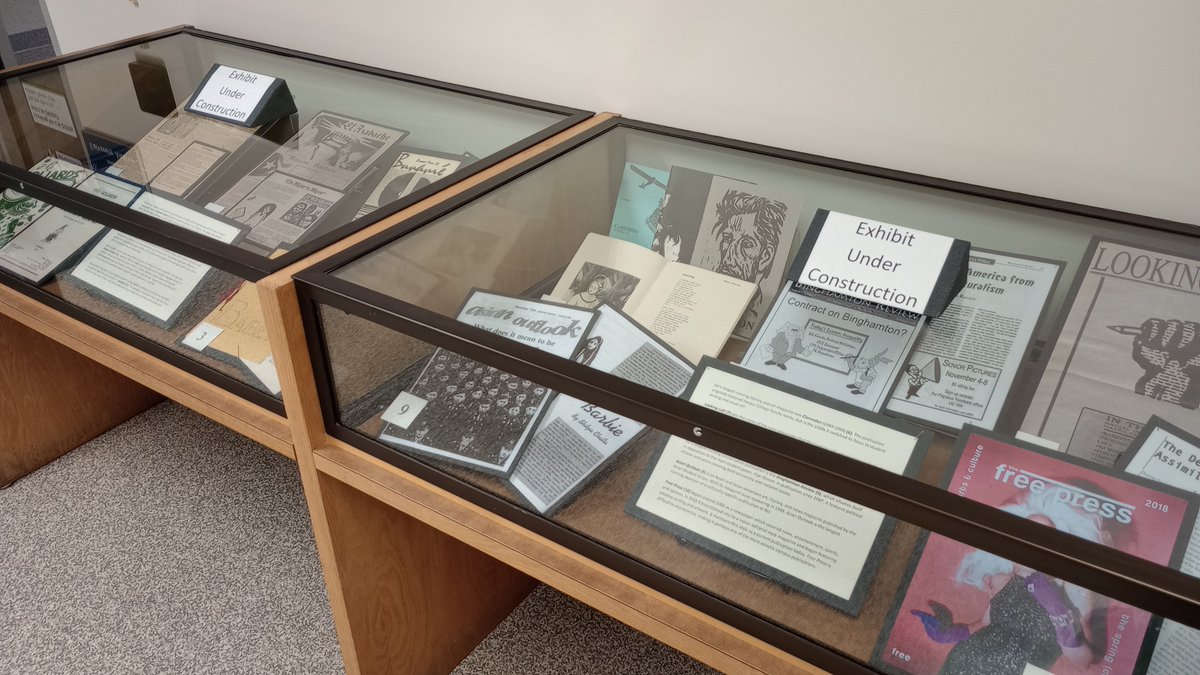 Our new exhibit on student publications opens tomorrow! Come check it out, second floor of the Bartle Library, North Reading Room area.