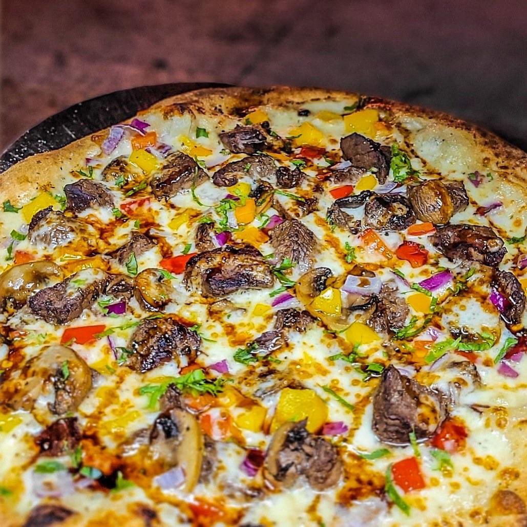 Brickyard Brewing (@brickyardbrewco) on Twitter photo 👌🏽Jenny’s Panics When You Ask Her To Name Her Pie (a.k.a. Jenny’s Pie)👌🏽
This one has the creamiest of Gorgonzola  sauces, chopped tenderloin, mushrooms, tri color peppers, red onion. Topped with fresh basil and balsamic. 
Available today! 👌🏽Jenny’s Panics When You Ask Her To Name Her Pie (a.k.a. Jenny’s Pie)👌🏽
This one has the creamiest of Gorgonzola  sauces, chopped tenderloin, mushrooms, tri color peppers, red onion. Topped with fresh basil and balsamic. 
Available today!