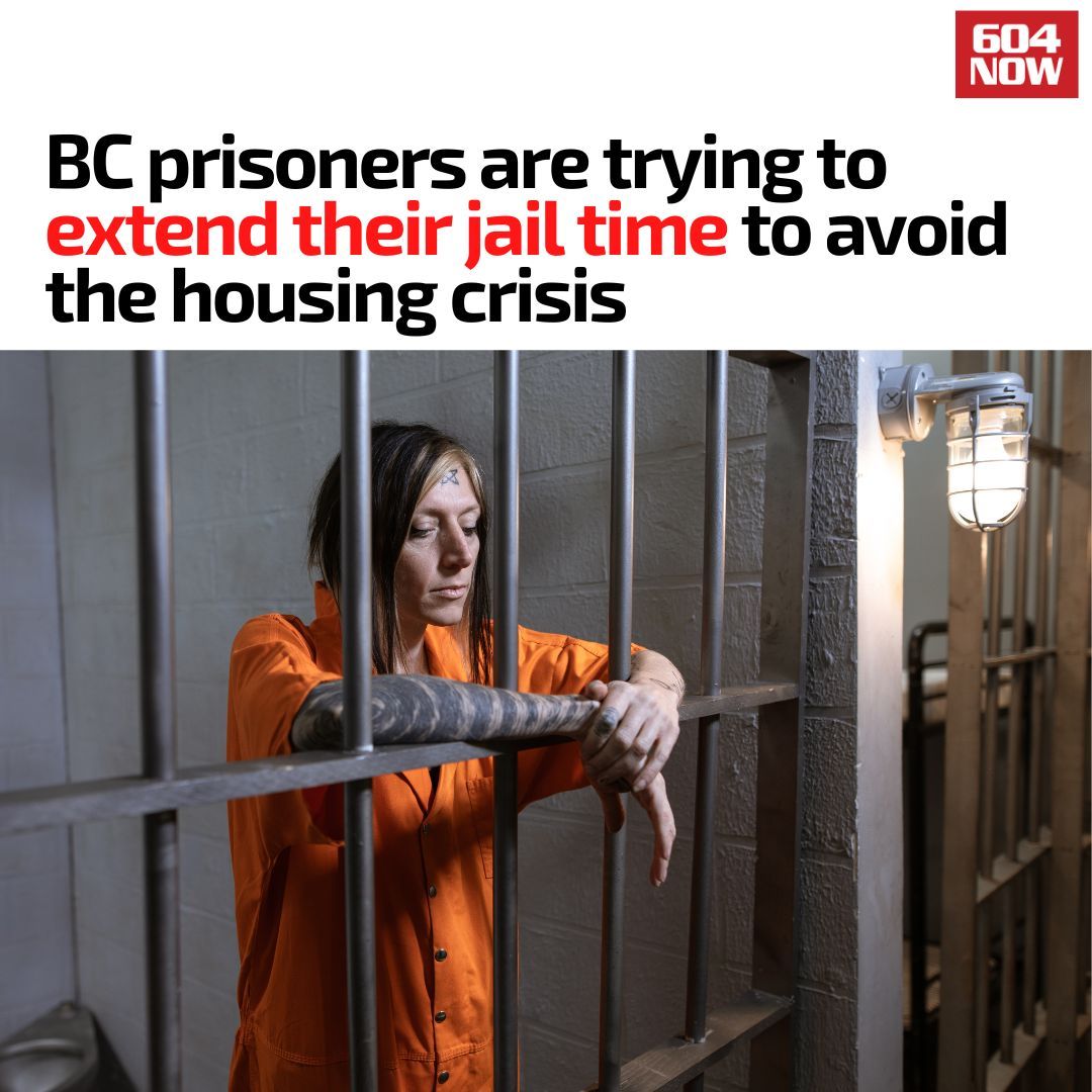 604Now's tweet photo. Are things getting out of control? 🤔

Some B.C. prisoners are choosing to stay in jail for shelter due to the housing crisis in #Canada. 🚨

#Vancouver lawyer Melanie Begalka noted this issue, where clients, amid worsening housing and limited resources, fear street dangers. 🏠 https://t.co/AIEx4P3U4V