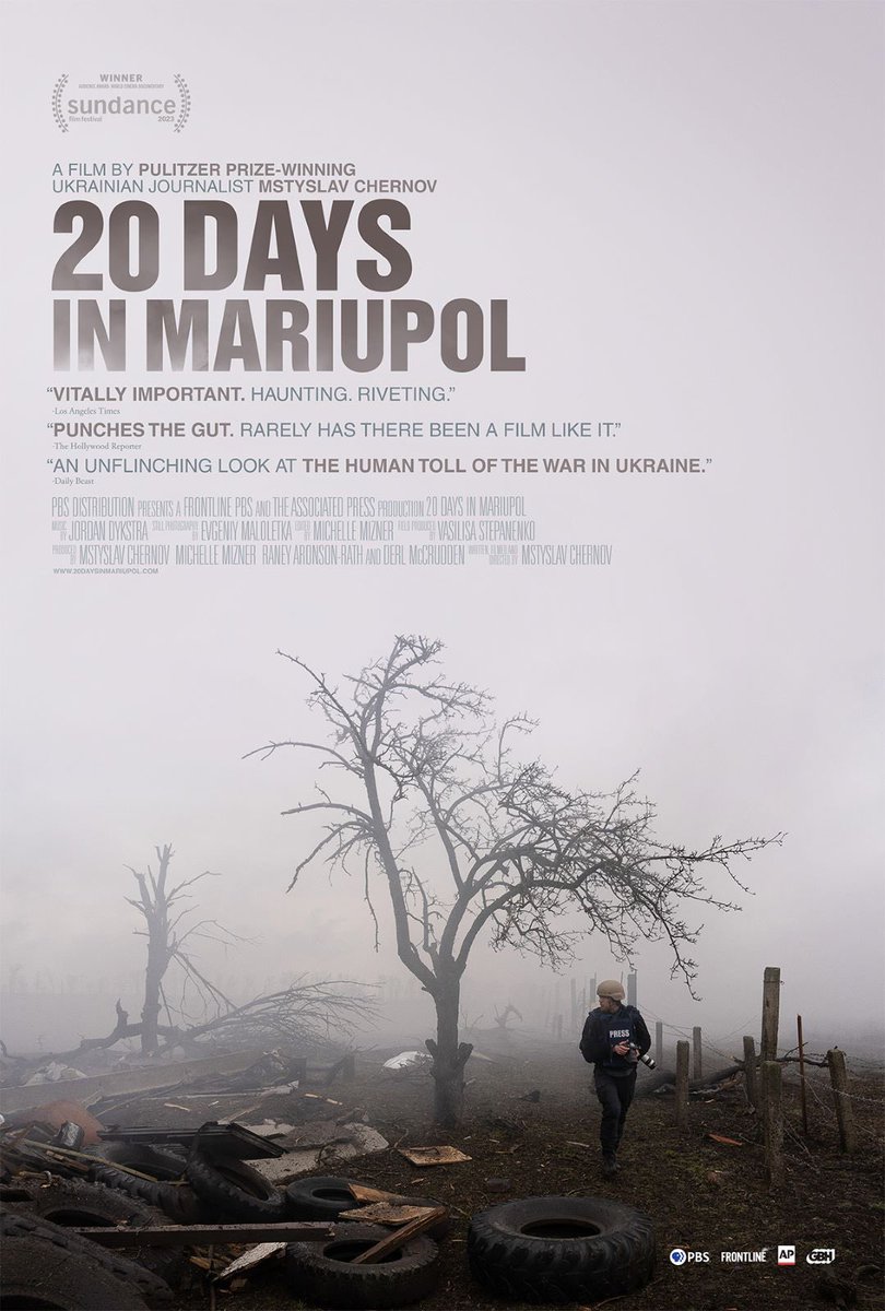 We just came out of #20DaysinMariupol and are utterly wrecked. Absolutely essential watching. No words do justice for the admiration felt for AP team @mstyslav9 @EMaloletka and the heroic doctors, nurses and patients whose story they witnessed. Everyone must see this film.