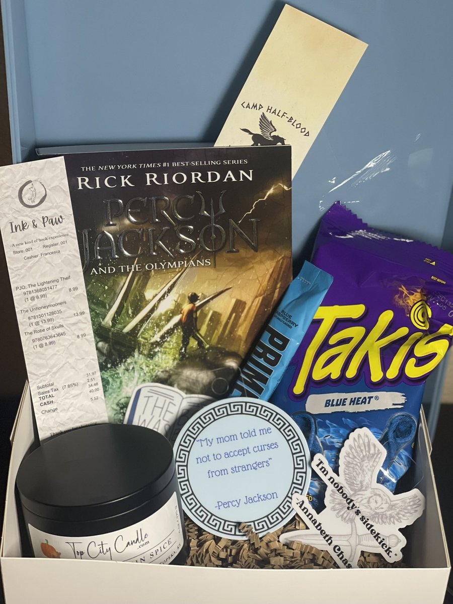 Myth_chick55's tweet photo. I am so proud of my #PercyJackson #bookbox for people to purchase to get ready for the @PercySeries #percyseries they are customizable to a certain extent. Get yours today!

https://t.co/btKsIoFDBZ https://t.co/6Hoqc0Hatw