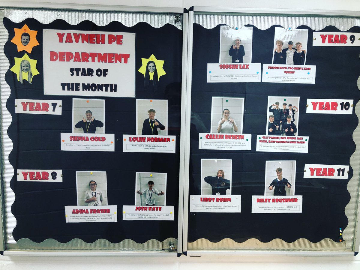 Yav_PE's tweet photo. Well done to the Sports Stars of the Month for September ⭐️ https://t.co/Btbrphbx1H