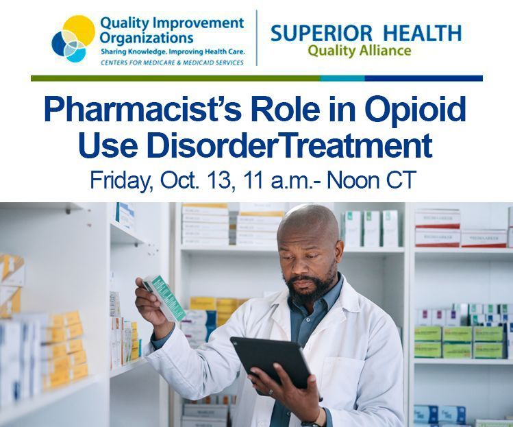 Friday! The Ensuring Medication for Opioid Use Disorder (MOUD) Treatment Through the Care Continuum webinar series continues. Hear from pharmacist experts about their roles in an effective opioid stewardship program.
Register for this no-cost series at: buff.ly/3PPrAz3
