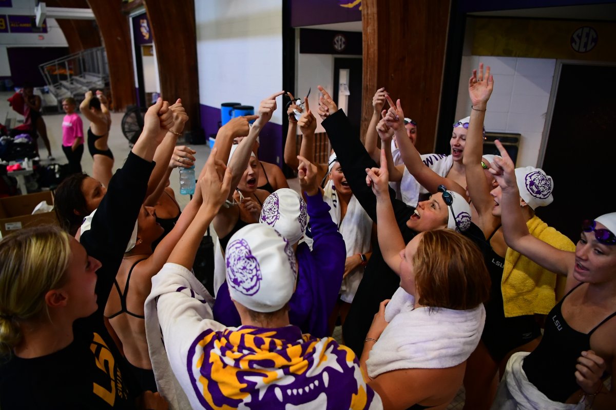 Great day for a meet at the LSU Natatorium
