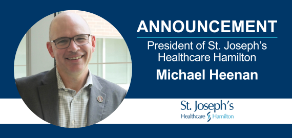 StJoesHamilton's tweet photo. We're delighted to announce the appointment of Michael Heenan to the position of President, St. Joseph’s Healthcare effective Nov. 27, 2023. Michael’s commitment to excellence in healthcare &amp; patient-centered care will carry our mission forward. Learn more https://t.co/ymDs5LST0Y https://t.co/HnuvUbVHIZ