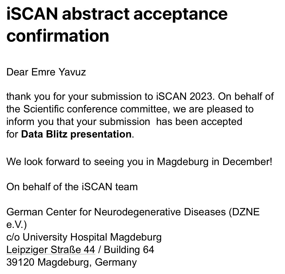 Delighted to be giving my first oral presentation of my PhD research at the iSCAN symposium in Magdeburg this December! Can't wait to meet all the Spatial Navigation researchers who will be attending and form exciting collaborations 🧠 🙌