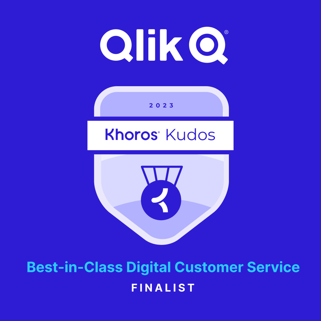 Another Qlik win in the books 🥳 We’re proud to be a finalist in the @Khoros Kudos Awards Best-in-Class: Digital Customer Service category! Shoutout to our #QlikCustomers who make these recognitions possible. 💚 Learn more: bit.ly/3ZX3mY7