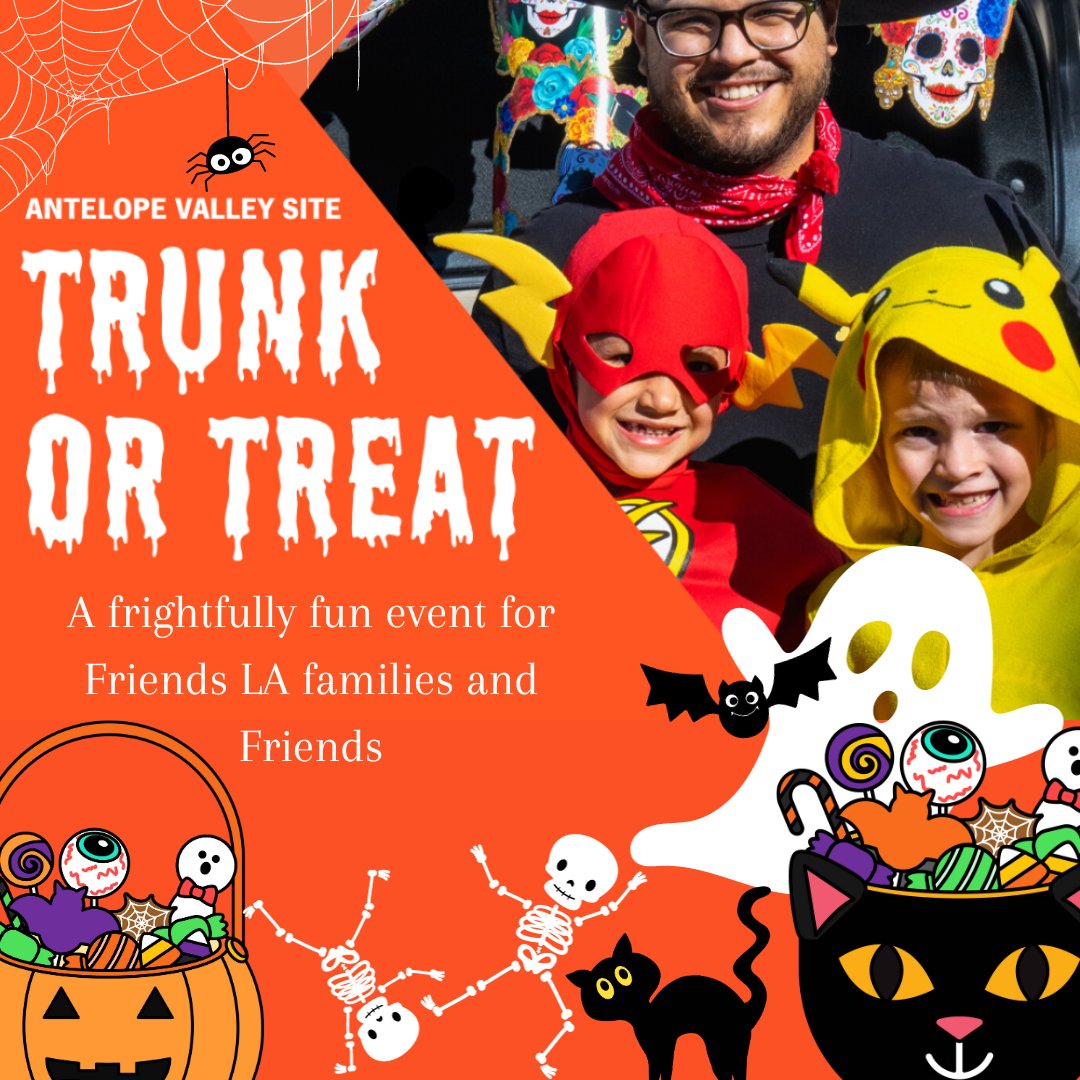 Our annual #TrunkOrTreat event aims to bring smiles to more children through Halloween costumes, treats, and delightful surprises. Consider donating to support this cause: friendsla.org/donate-2