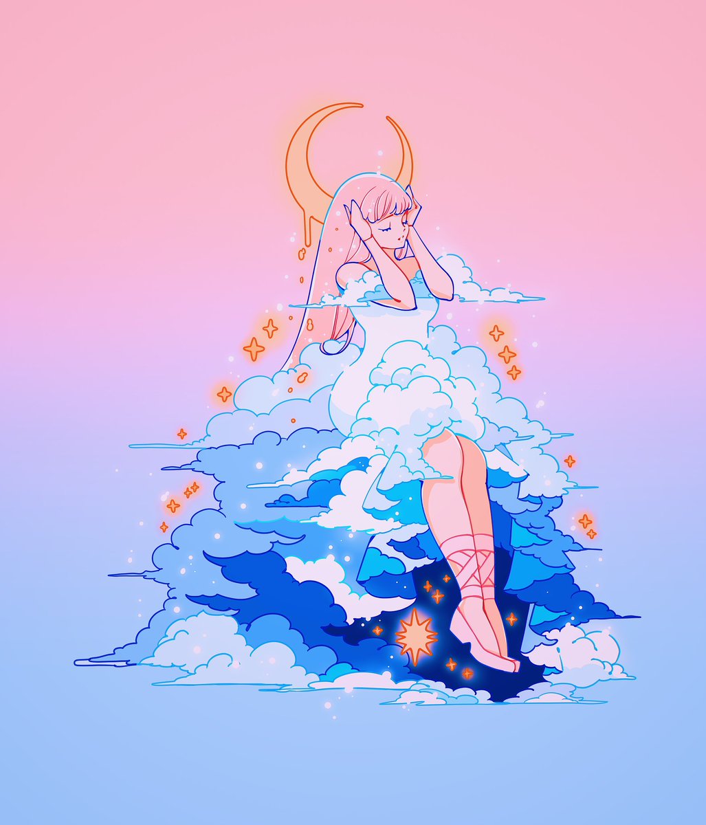 「 cloud dresses 」|meyo 🌸 artcade #70のイラスト