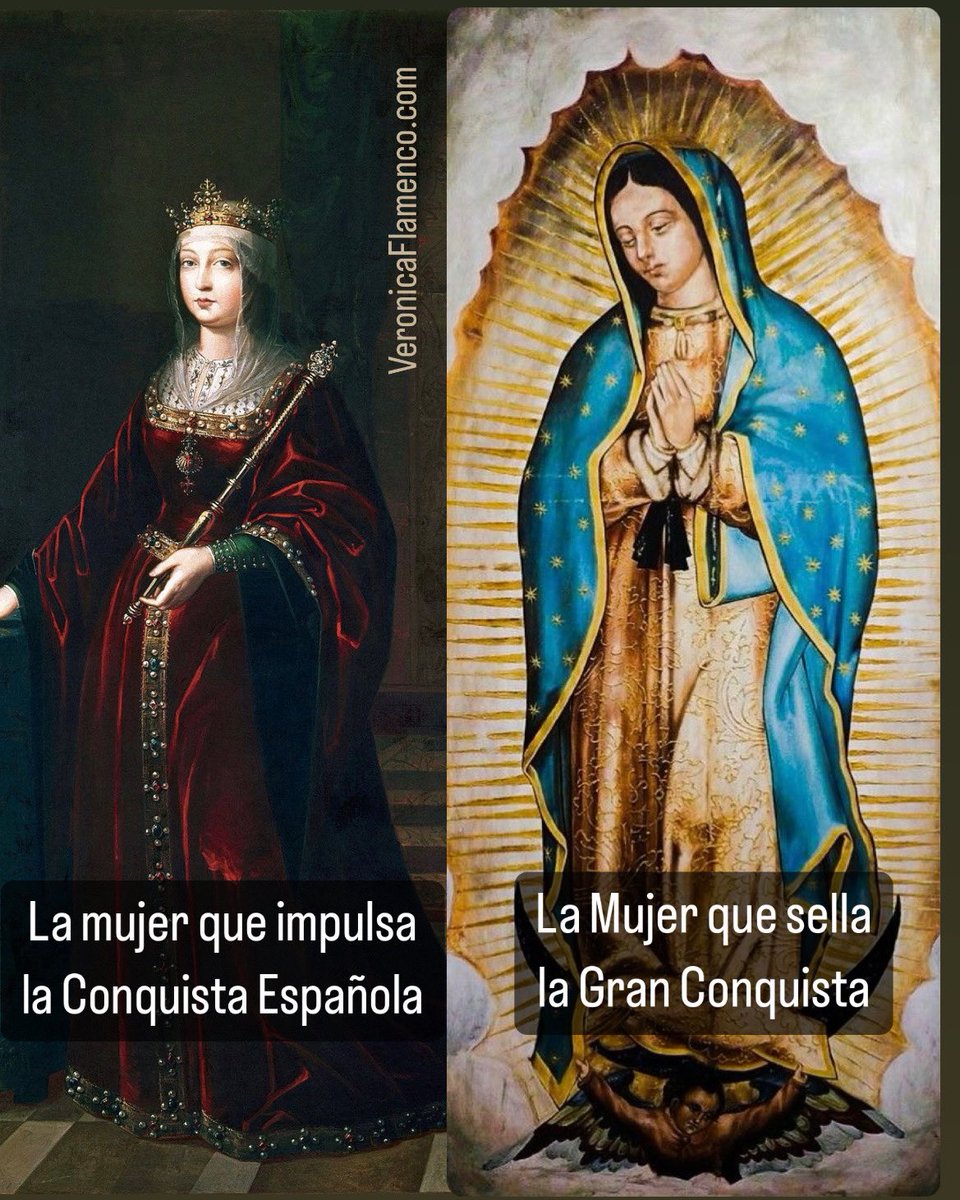 Detrás de las grandes conquistas hay grandes mujeres, esposas, reinas y madres. 

No existe imperio ni religión más pro mujer que la Monarquía Española y el Catolicismo 🇪🇸 #DiaDeLaRaza #DiaDeLaResistenciaIndigena #DiadelaFiestaNacional #diadelahispanidad #Hispanidad