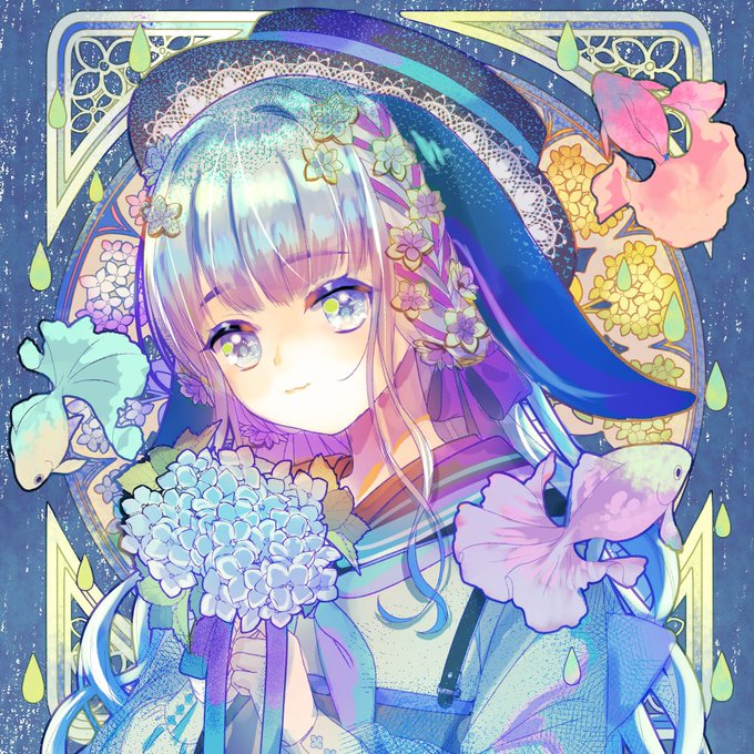 「髪飾り 紫陽花」のTwitter画像/イラスト(新着)