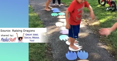 Video: Monster Footprint Hop Gross Motor Activity  ow.ly/36ep50PTzUX