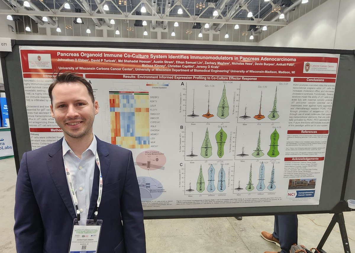 After discussion on gamma-delta T cells effector function #targets23-- <a href="/JohnEbbenMDPhD/">Johnathan Ebben MD, PhD</a> @CapitiniMD turn them against <a href="/PanCAN/">PanCAN</a> restoring starved TME by LXR4 antagonism. <a href="/uw_medicine/">University of Wisconsin Department of Medicine</a> <a href="/UWCarbone/">UW Health | Carbone Cancer Center</a>
