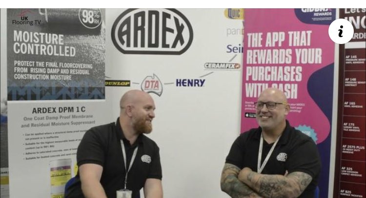 Gary Heigh and Lewis Lupton from @ARDEXUKFlooring talk about technical, training, everything Ardex and there new rewards scheme Givbax. youtu.be/TurX_aCesz8?si…