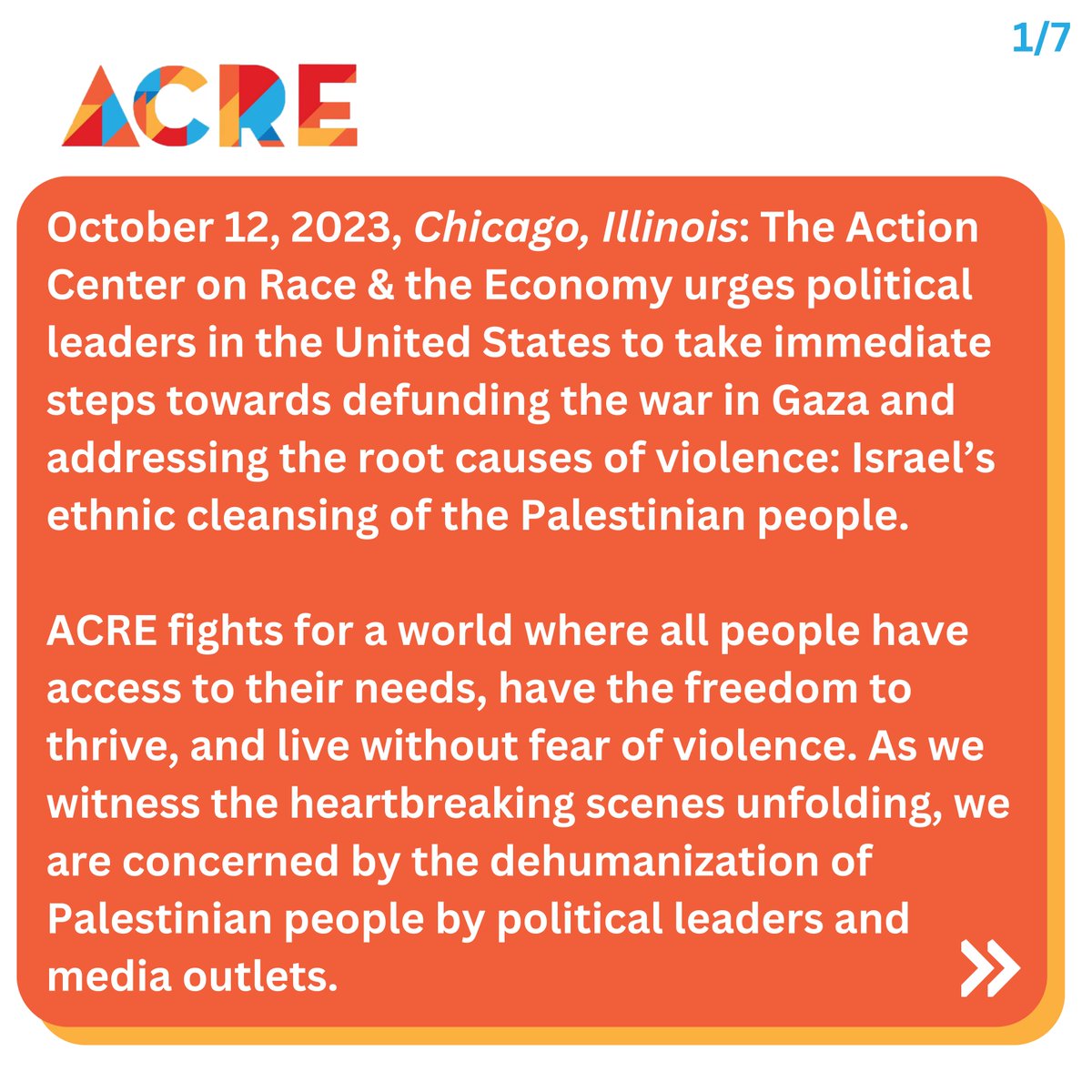 ACREcampaigns's tweet photo. We urge political leaders in the United States to take immediate steps towards defunding the war in Gaza &amp; addressing the root causes of violence: Israel’s ethnic cleansing of the Palestinian people.

Tell Congress to stop fueling genocide in Gaza: https://t.co/PL4XyuKViQ https://t.co/dM0hcEXY9s