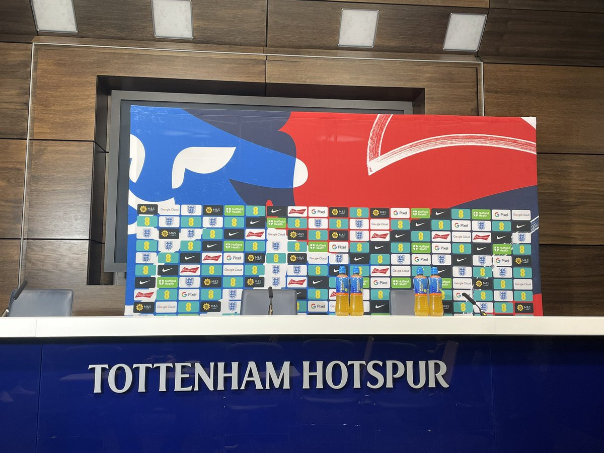 At Hotspur Way where Gareth Southgate and Jack Grealish are speaking shortly ahead of England v Australia.