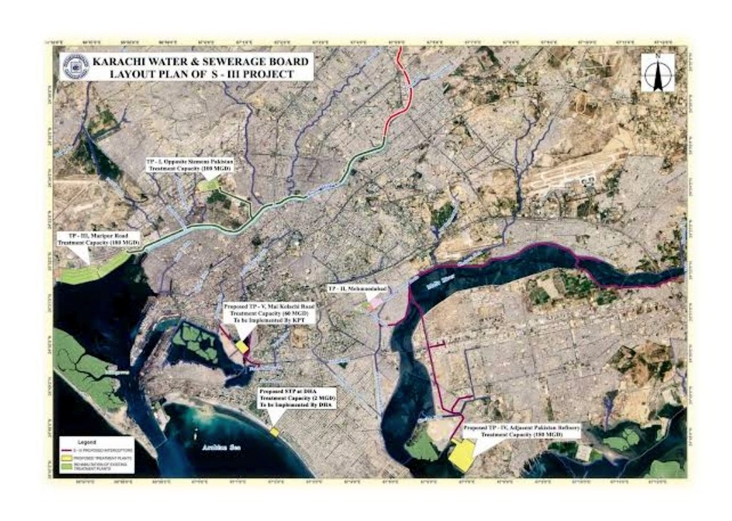 شہر کراچی کے سیوریج کے حل کیلیے تجویز کردہ منصوبہ 'گریٹر کراچی سیوریج منصوبہ' (ایس 3) جس کا مقصد یہ ہے کہ سیوریج کے پانی کو ٹریٹمنٹ پلانٹس میں لے جانا ہے تاکہ اسے صاف کرکے  سمندر میں چھوڑا جاسکے۔ مگر یہ منصوبہ بھی کے 4  کی طرح تعطل کا شکار ہونے کی وجہ سے اب کئی گنا مہنگا ہوگیا ہے