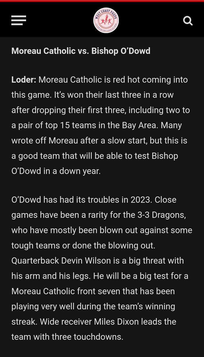 MoreauFootball's tweet photo. @westcoastpreps_ has dropped their game preview. Thank you @JackLoder_ for the honest preview. Friday will play out the complete truth.
.
@MoreauAthletics @MoreauCatholic #BoomOn3 #MarinersMindset #GreenGOLD https://t.co/JnpMkx525q