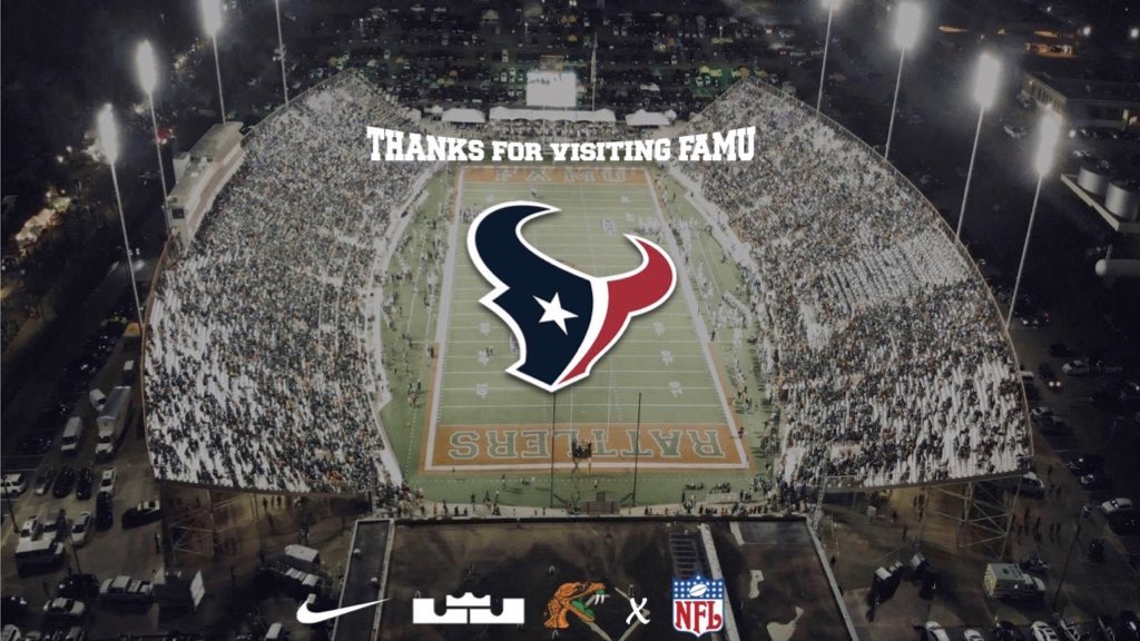 CoachM_Windham's tweet photo. Thank you @HoustonTexans for coming through @FAMU_FB #OurTime #FFFFFinishFF https://t.co/0syTXOLgJh