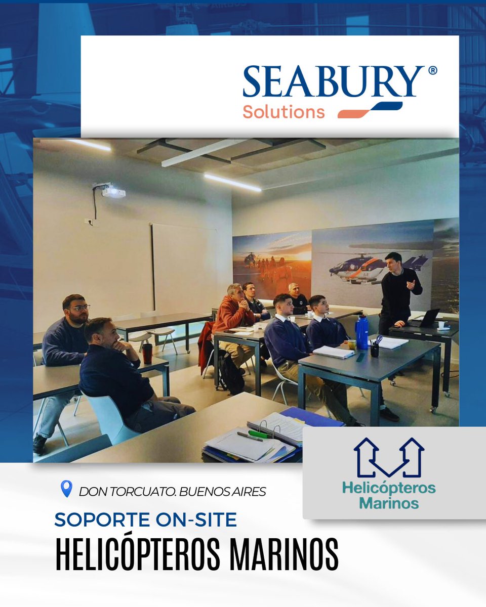 SeaburySolution's tweet image. Durante el mes de septiembre, nuestro colega Andrés Leiva viajó a Don Torcuato, Buenos Aires, para llevar a cabo un Proyecto on-site y capacitación y en las oficinas de nuestro cliente, Helicópteros Marinos. 

#helicopterosmarinos #mro #mis  #capacitacion #training #helicoptero