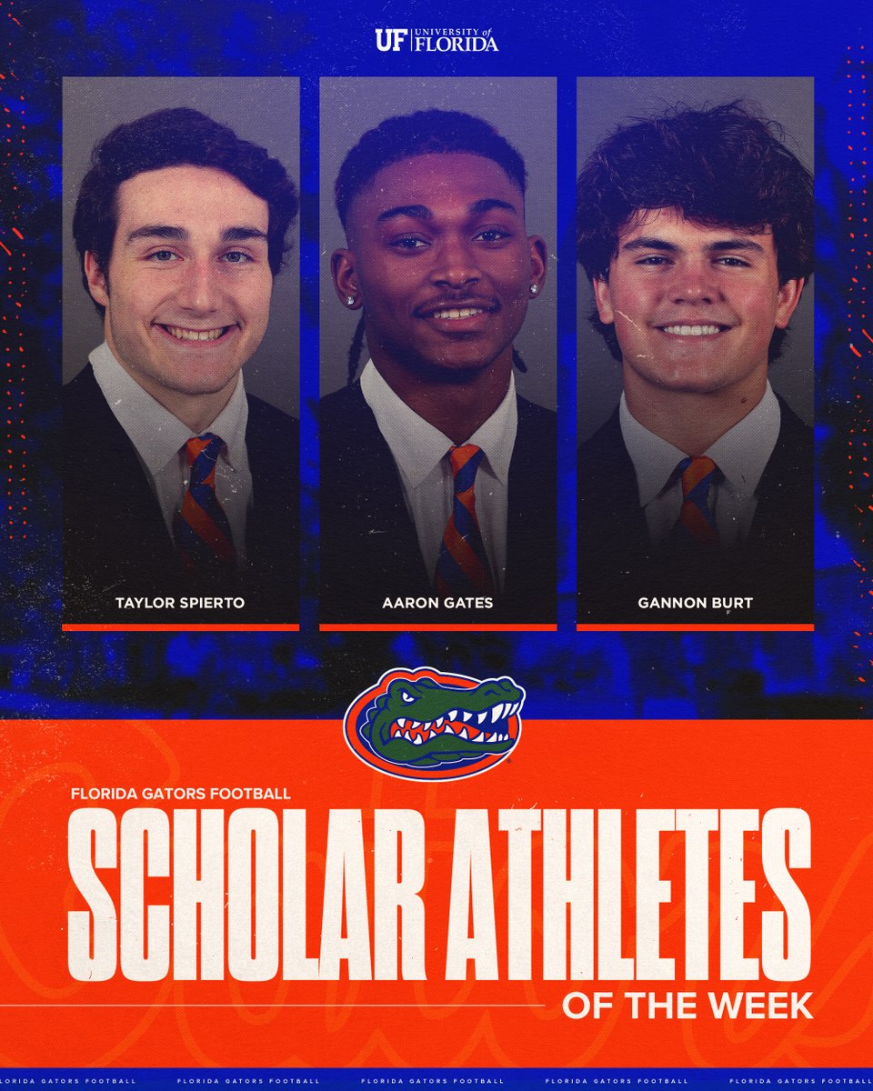 Congrats to our Scholar Athletes of the Week! 📚 #GoGators | #jOURney