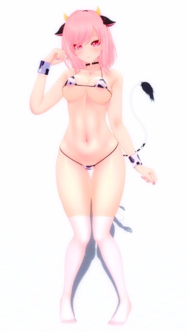 ミルクが美味しそうな牛さん 