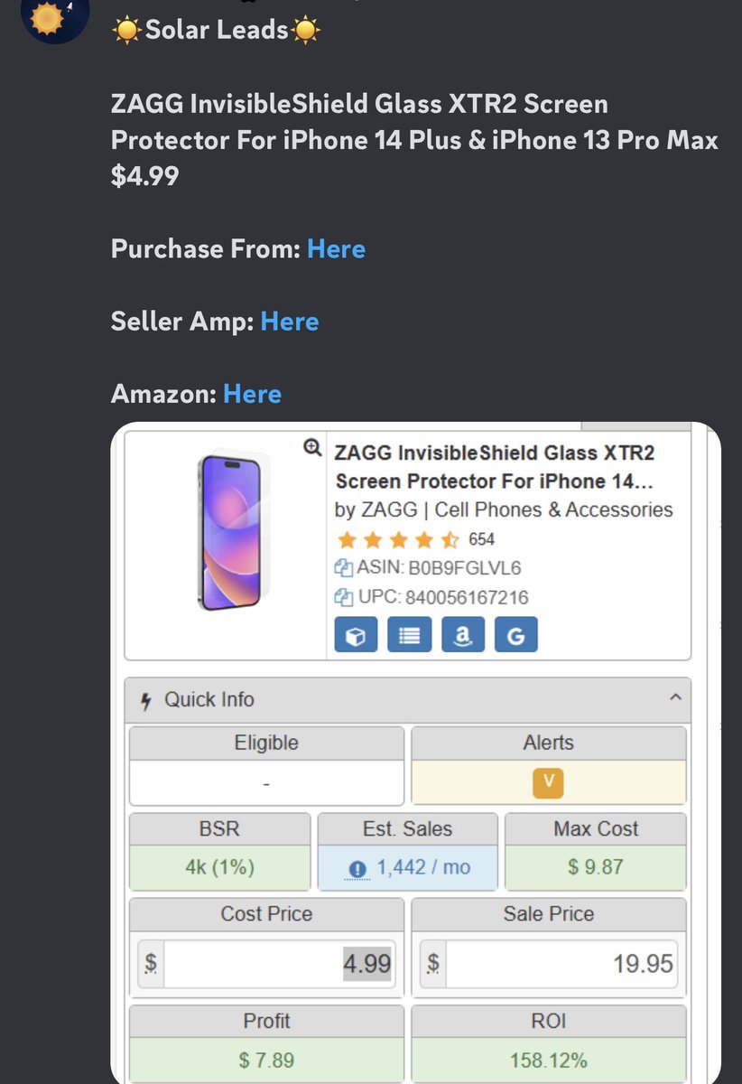 SolarFlips's tweet image. New FBA Leads easy money makers! Members have been scoring recently love to see it! 

#FBA #Amazon