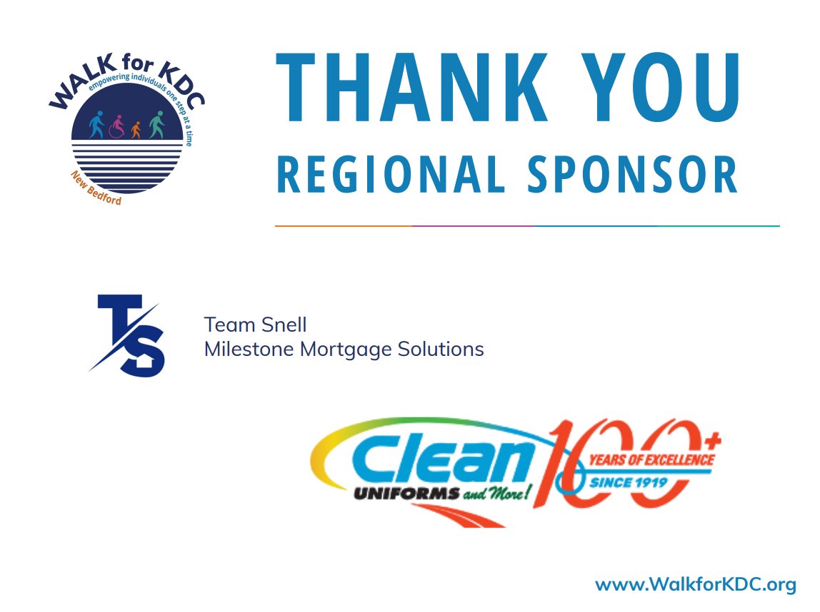 KennedyDonovan's tweet photo. 🙏 Shoutout to our incredible Walk for KDC sponsors: Milestone Mortgage Solutions, Clean Uniforms, Mass Fire Prevention Inc and Neto Insurance Agency!
Let's continue to walk together towards a brighter future! 🚶‍♀️🚶‍♂️ #WalkForKDC #WeAreKDC #ImpactForLife https://t.co/awowHbTkpZ