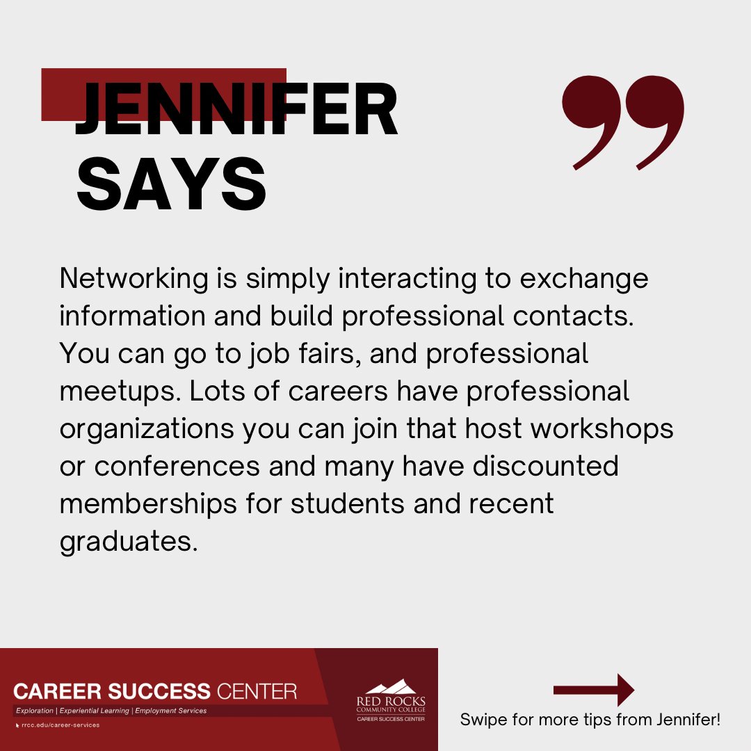 RRCC_CSC's tweet photo. #AskanAdvisor is back with Internship Coordinator Jennifer Lammers!!

Today's question:
How can I network in modern times?

Stop by the Career Success Center  or set up an appointment to meet with Jennifer, Marie, or Evan for all your advising needs!

#rrcc #csc #careersuccess https://t.co/m1SAzx92W4