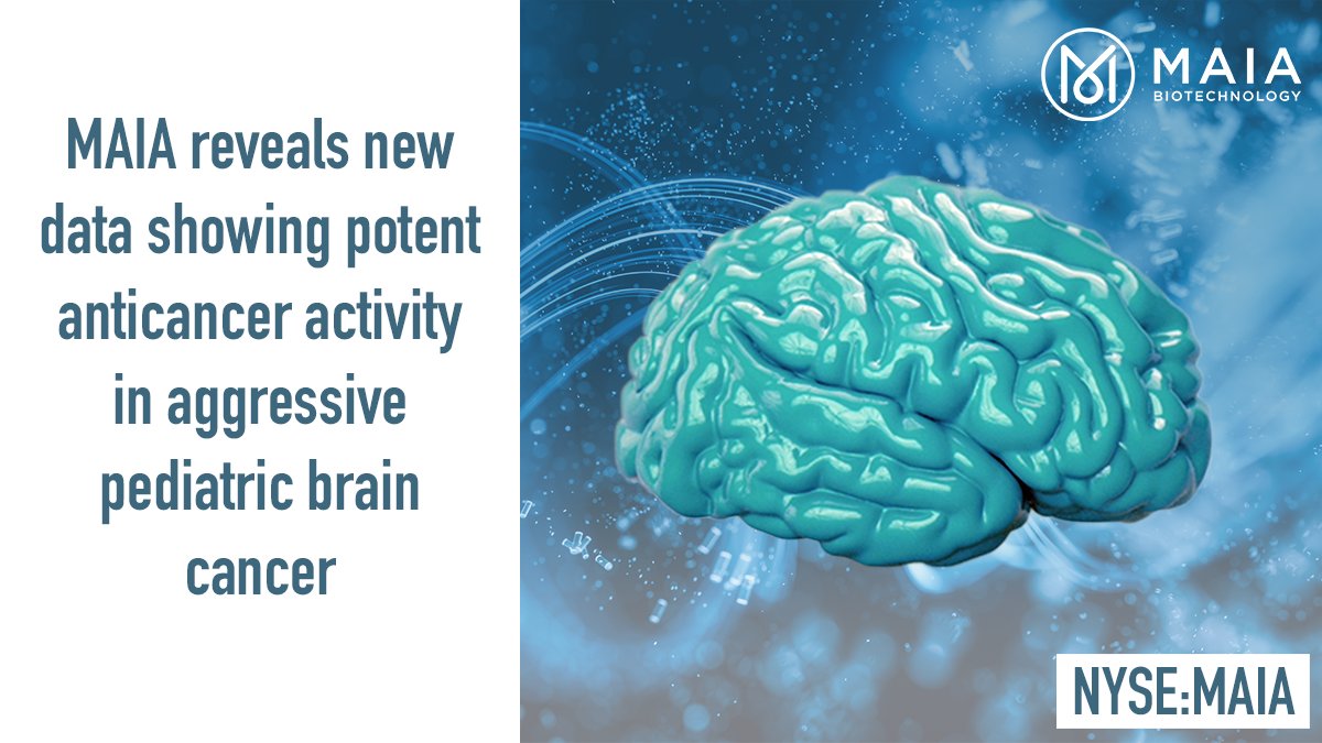 MAIABiotech's tweet image. #ICYMI MAIA Biotechnology is pleased to announce new data showing THIO’s potent anticancer activity in pediatric brain cancer, one of the most aggressive tumors affecting the central nervous system in children. Read more: ir.maiabiotech.com/news-events/pr… $MAIA $SECO $RSLS $TPST #Biotech