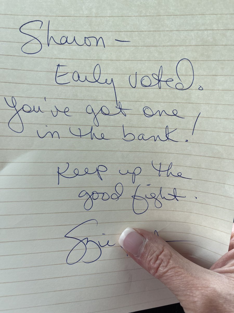Found this sweet note on my car window at the grocery store. Let's Roll!! #LaGov