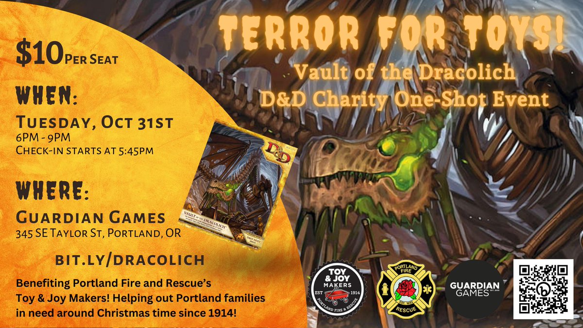 Hey yall! I'm doin' a charity thing this Halloween!  #pdx meetup.com/pdxtabletop/ev…