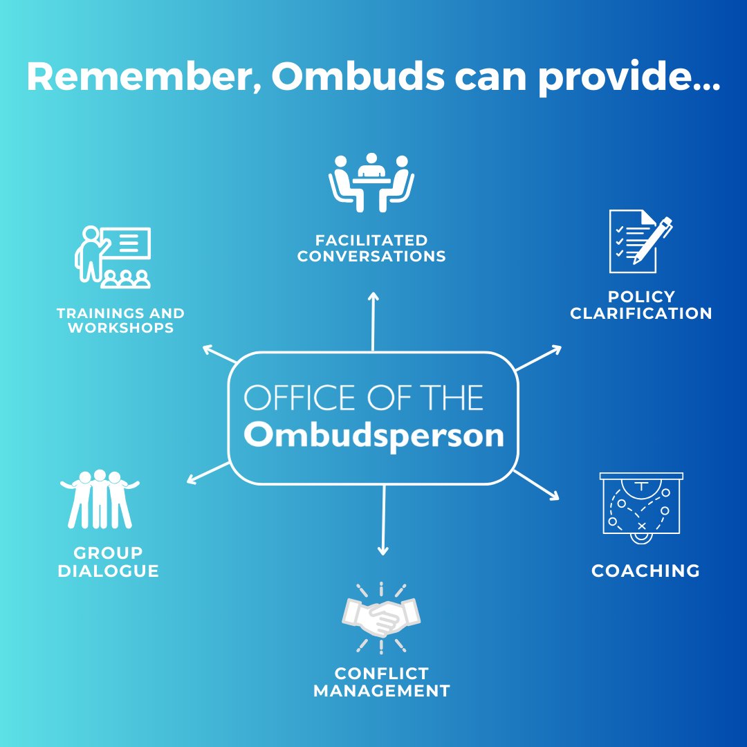 GSUOmbuds's tweet photo. Happy #OmbudsDay ! On the second Thursday of October we celebrate Ombuds day; check out the slides to find out more about what the GSU Ombuds does around campus and where you can find us next!
#Thestateway #OmbudsDay2023 #IOA #ConflictManagement #Ombudsperson https://t.co/OFbGHu9gcZ