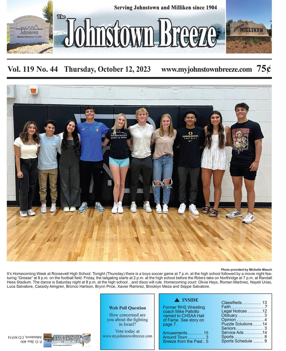 Ready for reading....
TO SUBSCRIBE, CALL 970-587-4525