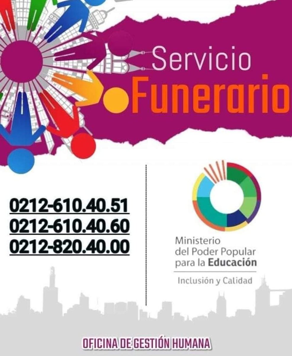 GremioDocente's tweet photo. SERVICIO FUNERARIO MPPE https://t.co/GzuWu1YKh2