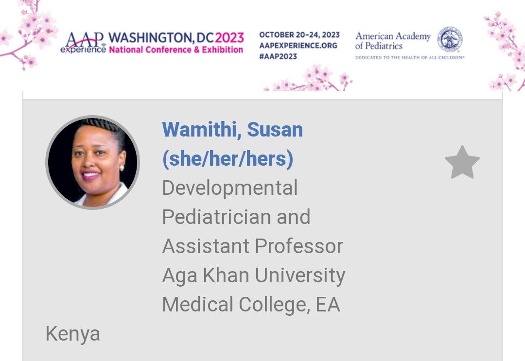 Honoured to be a speaker at the American Academy of Pediatrics conference! Advocating for Early childhood development @Kenyapaeds @drlopo #ECD