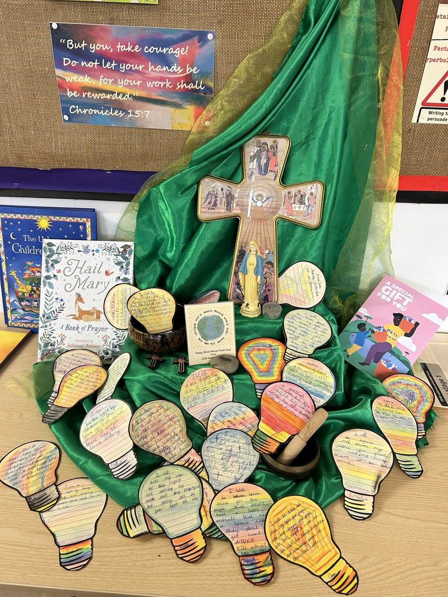 MissCMcCaffer's tweet photo. Class 6 have been reflecting on the inspirational words of poet @TheAmandaGorman this week. We shared our ideas on how we can ‘be the light’ that our world needs 🌎💡 #BlackHistoryMonth #sjsbCST https://t.co/cHl0JPLTde