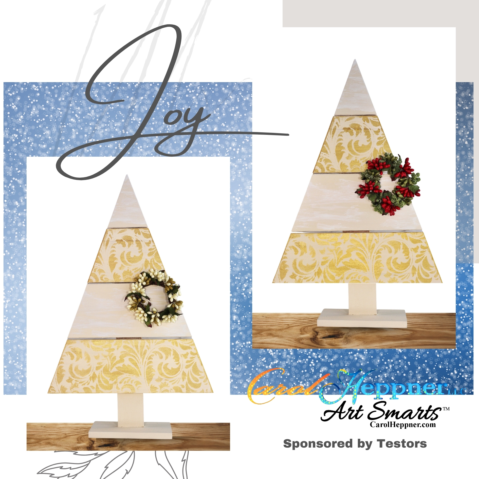 CarolHeppner.com 💙🌻🌊 on X: Looking for a fresh #DIY this #winter? Try  my Painted Wood #Christmas Tree with Testors Acrylic Craft Paints and Gold  Craft Enamel Paint Pen for a unique and