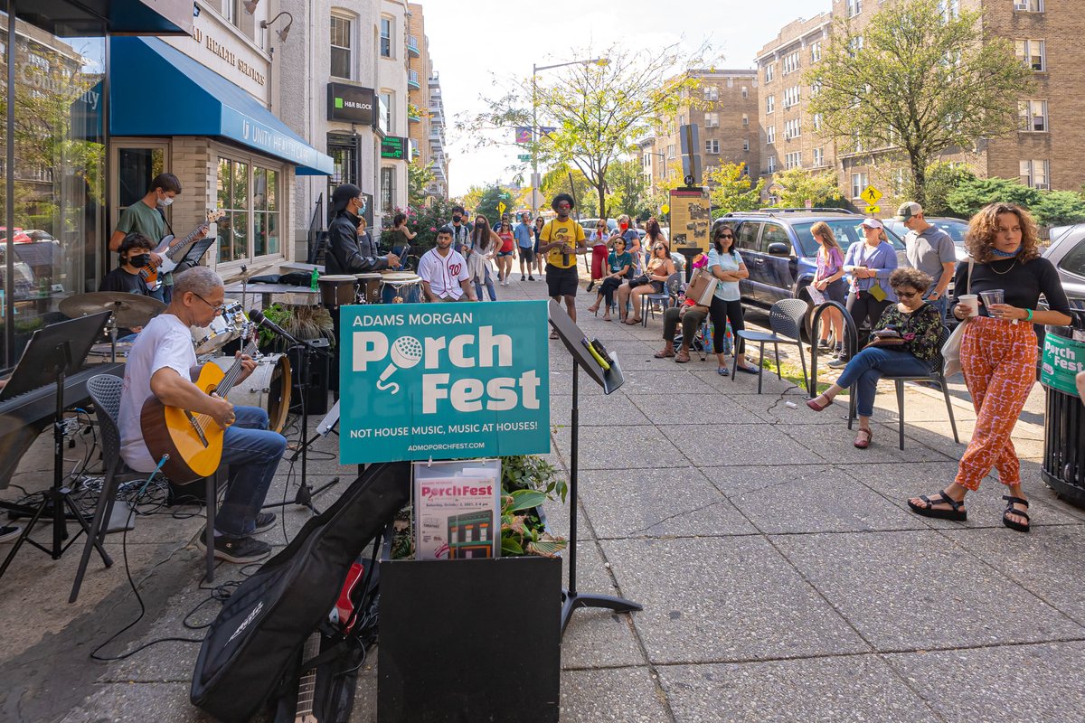 AdMoBID's tweet photo. ADAMS MORGAN FALL PORCHFEST UPDATE: Due to forecasted weather conditions this Saturday and the safety of our staff, porch hosts, bands, volunteers, sponsors, and attendees, we have officially decided to reschedule Adams Morgan Fall PorchFest to Saturday, November 4 from 2-6pm. https://t.co/efsuuAqpFP