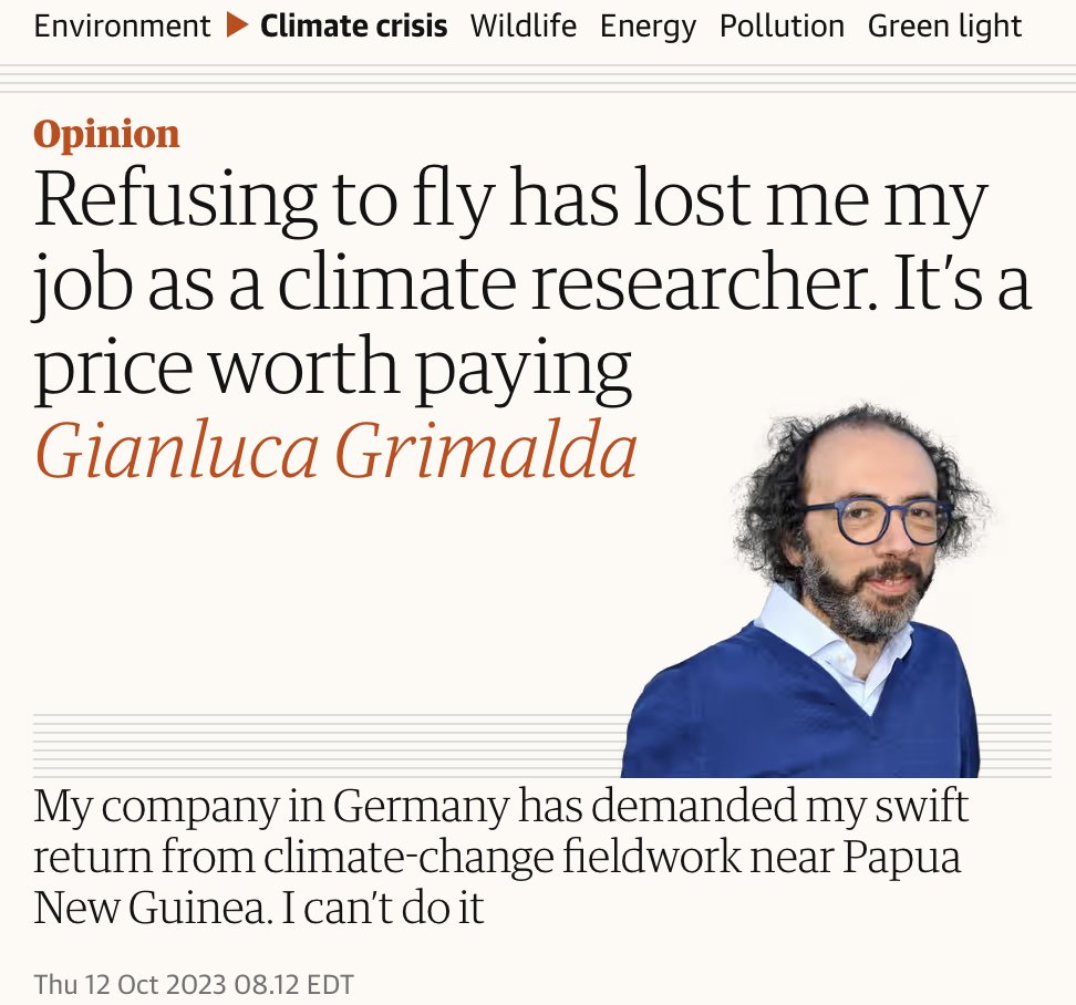 As a scientist who hasn't flown since 2012 due to conscientious objection to unnecessary and effectively irreversible planet-heating emissions, ratcheting up the planet's deadly heat, I find <a href="/kielinstitute/">Kiel Institut</a>'s response disgusting. They're part of the problem
theguardian.com/commentisfree/…